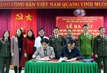 Lễ ra mắt mô hình“Liên kết bảo đảm an ninh trật tự” tại Bệnh viện đa khoa khu vực Bắc Quảng Bình.